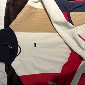 Kith / Columbia collab hoodie  - Cream, Tan, Red
